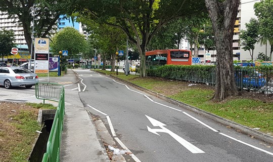 Photo of Whampoa Drive’s service road before expunction
